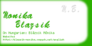 monika blazsik business card