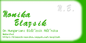 monika blazsik business card